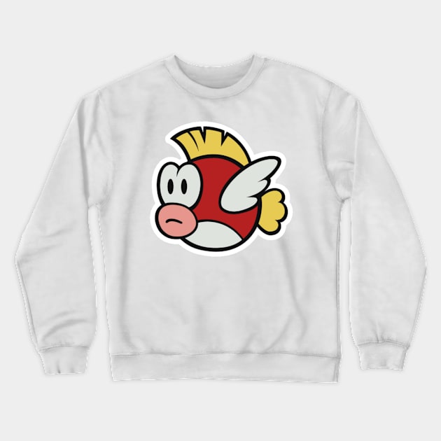 Paper Cheep-Cheep Crewneck Sweatshirt by SpriteGuy95